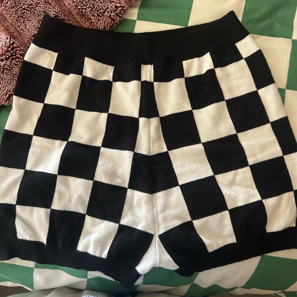 Dressed in Lala checkered hot pants